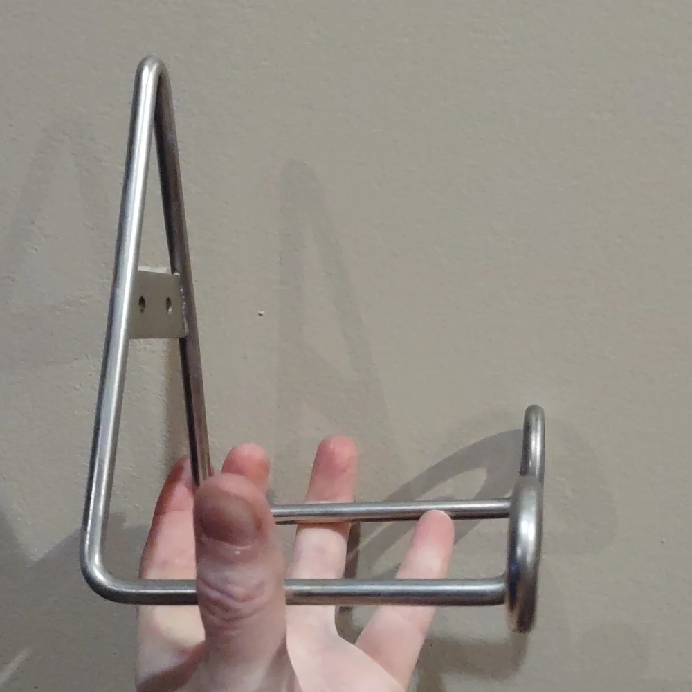 Silver Plate Holder, Wall Hook, Scroll, Nwt